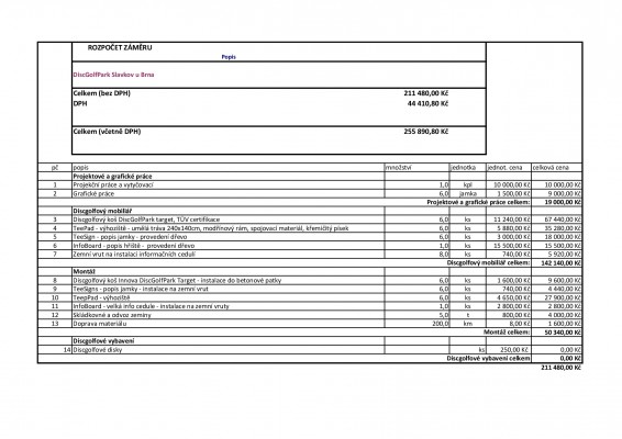 Discgolfové hřiště - zábava pro celou rodinu