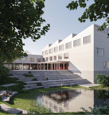 Vítězný návrh svazkové školy - čelní umístění