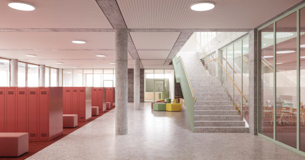 Vítězný návrh svazkové školy - šatny